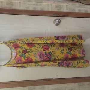 Tank dress with sheer duster